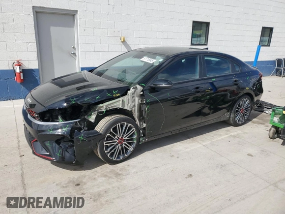 2023 Kia Forte GT with VIN 3KPF44AC1PE617617, listed as a Copart auction lot 51715945 with 38,550 mi miles and Salvage Title. Bid and sale history available at carsss.com. Image 1.