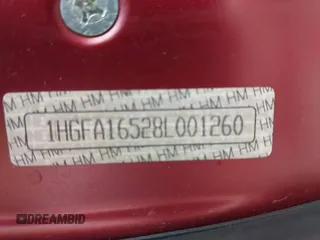 2008 Honda Civic LX с VIN 1HGFA16528L001260, выставлен на аукционе IAAI как лот 42635553 с пробегом 203 772 миль миль и . История ставок и продаж доступна на DreamBid. Изображение 9.
