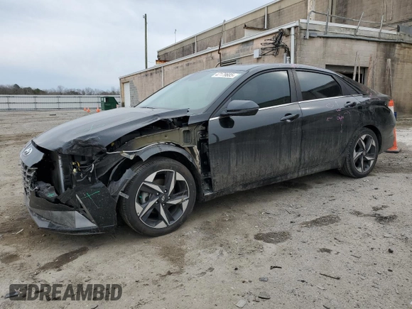 2021 Hyundai Elantra Limited with VIN 5NPLP4AG1MH029012, listed as a Copart auction lot 47179685 with 57,045 mi miles and Salvage Title. Bid and sale history available at DreamBid. Image 1.
