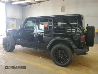 2024 Jeep Wrangler Sahara with VIN 1C4RJXP67RW292134, listed as a Copart auction lot 60993555 with 10,038 mi miles and Salvage title. Bid and sale history available at DreamBid. Image 2.