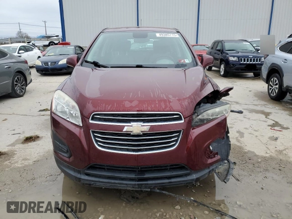 2016 Chevrolet Trax LS with VIN 3GNCJNSB7GL119478, listed as a Copart auction lot 49385715 with 169,787 mi miles and Non Repairable. Bid and sale history available at carsss.com. Image 5.