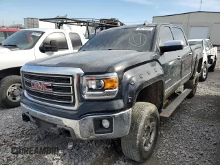 2015 GMC Sierra 1500 SLT with VIN 3GTU2VEC0FG467094, listed as a Copart auction lot 45576985 with 145,058 mi miles and Salvage Title. Bid and sale history available at DreamBid. Image 1.