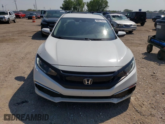 2019 Honda Civic LX with VIN 2HGFC2F61KH504677, listed as a Copart auction lot 66871514 with 88,385 mi miles and Salvage Title. Bid and sale history available at DreamBid. Image 5.