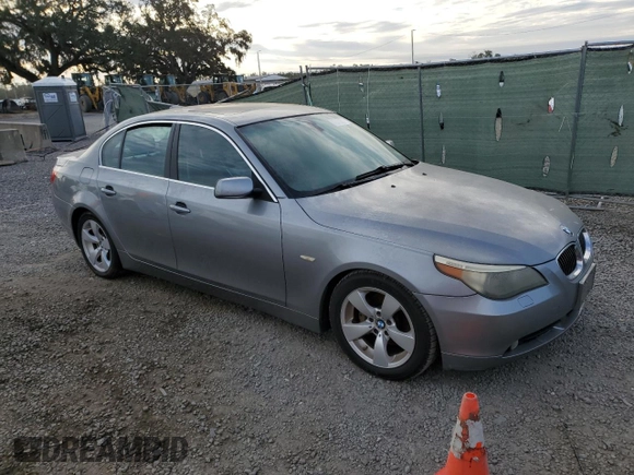 2007 BMW 5 Series 525i with VIN WBANE53527CW66780, listed as a Copart auction lot 88875305 with Not Provided miles and Salvage Title. Bid and sale history available at carsss.com. Image 4.