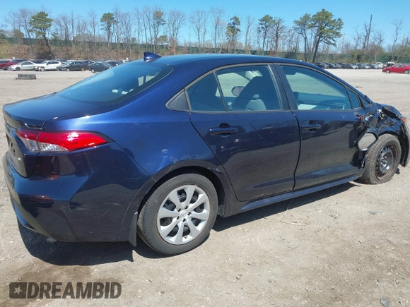 2022 Toyota Corolla LE with VIN 5YFEPMAE8NP320053, listed as a IAAI auction lot 42020183 with 6,673 mi miles and . Bid and sale history available at carsss.com. Image 4.