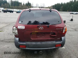 2005 Hyundai Santa Fe GLS with VIN KM8SC73D55U876565, listed as a Copart auction lot 81161004 with 204,205 mi miles and Salvage title. Bid and sale history available at DreamBid. Image 6.