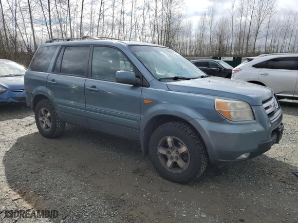 2007 Honda Pilot EX-L with VIN 2HKYF18777H539074, listed as a Copart auction lot 48896655 with 211,142 mi miles and Salvage Title. Bid and sale history available at carsss.com. Image 4.