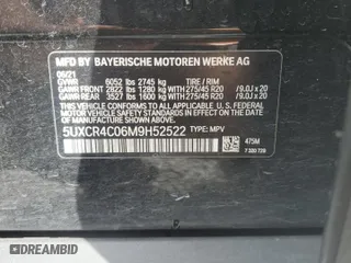 2021 BMW X5 sDrive40i with VIN 5UXCR4C06M9H52522, listed as a Copart auction lot 53038075 with 108,218 mi miles and Clean Title. Bid and sale history available at carsss.com. Image 13.