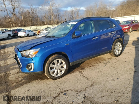 2015 Mitsubishi Outlander Sport 2.4 GT with VIN 4A4AR4AWXFE031118, listed as a Copart auction lot 43797245 with 80,456 mi miles and Salvage Title. Bid and sale history available at carsss.com. Image 1.