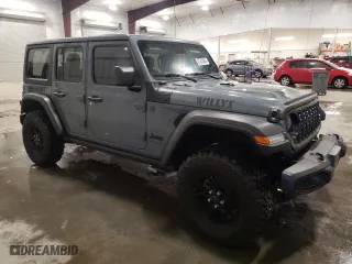 2024 Jeep Wrangler Sport with VIN 1C4PJXDG0RW346653, listed as a Copart auction lot 87248084 with 1,650 mi miles and Salvage Title. Bid and sale history available at carsss.com. Image 4.
