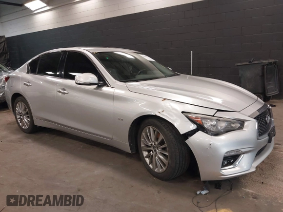 2018 Infiniti Q50 3.0t Luxe with VIN JN1EV7AR1JM430680, listed as a IAAI auction lot 41899270 with Not Provided miles. Bid and sale history available at carsss.com. Image 1.
