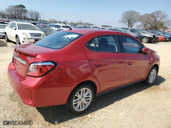 2022 Mitsubishi Mirage G4 ES with VIN ML32FUFJ1NHF06613, listed as a Copart auction lot 48594085 with 24,630 mi miles and Salvage Title. Bid and sale history available at carsss.com. Image 3.