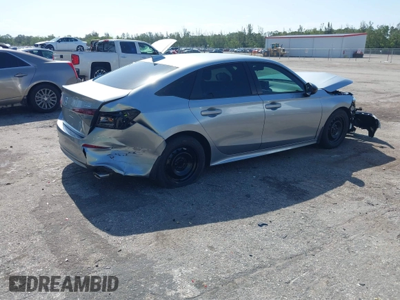 2025 Honda Civic Sport with VIN 2HGFE2F57SH522960, listed as a IAAI auction lot 42016973 with 3,689 mi miles and . Bid and sale history available at DreamBid. Image 4.