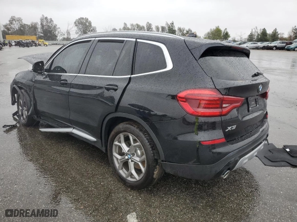 2020 BMW X3 sDrive30i with VIN 5UXTY3C04L9B97145, listed as a Copart auction lot 45498295 with 0 mi miles and Salvage Title. Bid and sale history available at carsss.com. Image 2.
