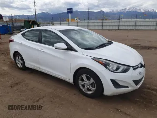 2015 Hyundai Elantra SE with VIN 5NPDH4AE1FH596078, listed as a Copart auction lot 52985755 with 95,758 mi miles and Salvage title. Bid and sale history available at DreamBid. Image 4.