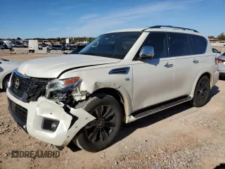 2020 Nissan Armada Platinum with VIN JN8AY2NF0L9360461, listed as a Copart auction lot 81579324 with 129,982 mi miles and Salvage Title. Bid and sale history available at carsss.com. Image 1.