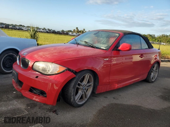 2010 BMW 1 Series 135i with VIN WBAUN9C59AVE94927, listed as a Copart auction lot 74030234 with Not Provided miles and Salvage Title. Bid and sale history available at carsss.com. Image 1.