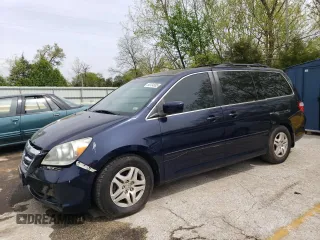 2007 Honda Odyssey EX with VIN 5FNRL38477B101619, listed as a Copart auction lot 54134505 with 129,468 mi miles and Clean title. Bid and sale history available at DreamBid. Image 1.