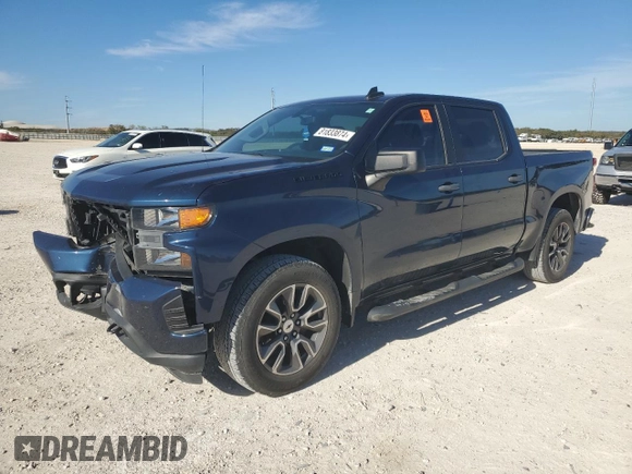 2020 Chevrolet Silverado 1500 Custom with VIN 3GCPWBEF0LG245175, listed as a Copart auction lot 81833874 with 95,334 mi miles and Salvage Title. Bid and sale history available at carsss.com. Image 1.