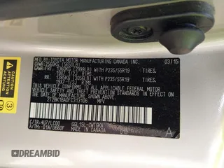 2015 Lexus RX 350 with VIN 2T2BK1BA0FC313106, listed as a IAAI auction lot 42168855 with 151,314 mi miles and . Bid and sale history available at DreamBid. Image 9.
