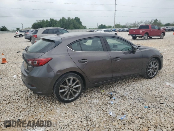 2018 Mazda 3 Touring with VIN 3MZBN1L33JM238863, listed as a Copart auction lot 51844805 with 75,615 mi miles and Salvage Title. Bid and sale history available at DreamBid. Image 3.