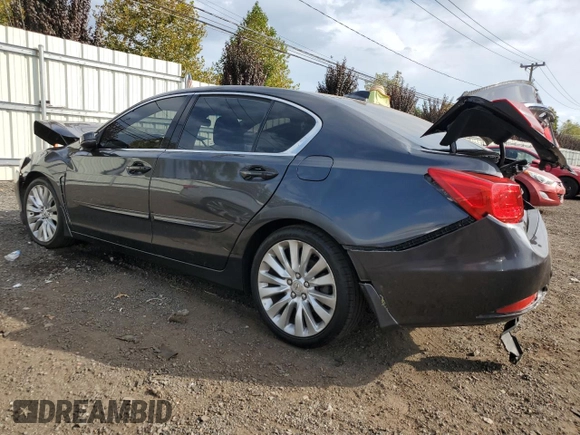 2014 Acura RLX Tech Pkg with VIN JH4KC1F54EC000323, listed as a Copart auction lot 72689144 with 0 mi miles and Salvage Title. Bid and sale history available at carsss.com. Image 2.