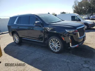 2023 Cadillac Escalade RWD Premium Luxury z VIN 1GYS3BKL4PR395559, wystawiony jako Copart lot #48347285 z przebiegiem 3 818 mil mil oraz Szkoda całkowita • Salvage title. Historia ofert i sprzedaży dostępna na DreamBid. Obrazek 4.