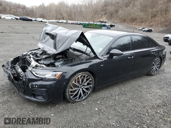 2022 Audi A8 with VIN WAULDAF85NN004895, listed as a Copart auction lot 51758025 with 61,164 mi miles and Salvage title. Bid and sale history available at DreamBid. Image 1.