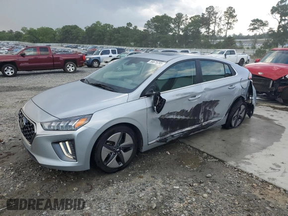 2022 Hyundai Ioniq SEL z VIN KMHC85LC5NU282852, wystawiony jako Copart lot #56675285 z przebiegiem 58 327 mil mil oraz Szkoda całkowita • Salvage title. Historia ofert i sprzedaży dostępna na DreamBid. Obrazek 1.
