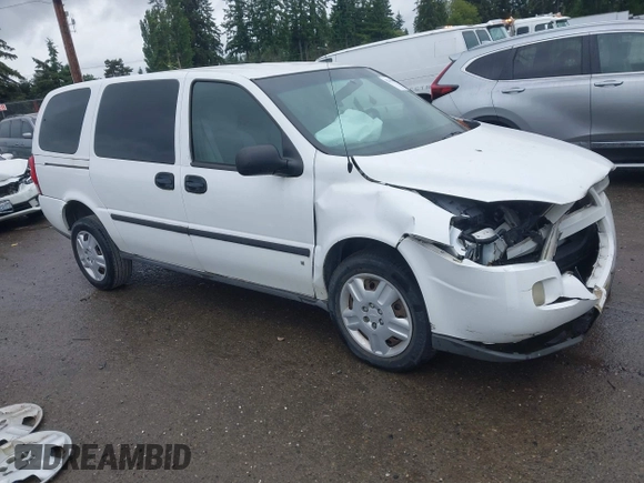 2007 Chevrolet Uplander LS Fleet z VIN 1GBDV13W77D143009, wystawiony jako IAAI lot #42349600 z przebiegiem 210 785 mil mil oraz . Historia ofert i sprzedaży dostępna na DreamBid. Obrazek 1.