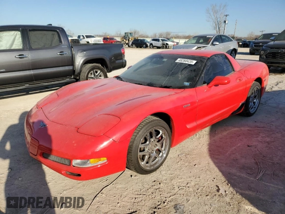 2003 Chevrolet Corvette Z06 with VIN 1G1YY12S535103088, listed as a Copart auction lot 48260435 with 58,268 mi miles and Clean Title. Bid and sale history available at carsss.com. Image 1.