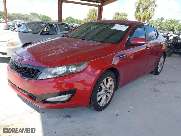 2011 Kia Optima EX with VIN KNAGN4A75B5185281, listed as a IAAI auction lot 41955141 with 191,102 mi miles. Bid and sale history available at carsss.com. Image 2.