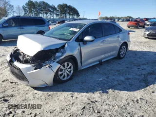 2021 Toyota Corolla LE with VIN 5YFEPMAE1MP263757, listed as a Copart auction lot 49912245 with 92,013 mi miles and Salvage Title. Bid and sale history available at carsss.com. Image 1.
