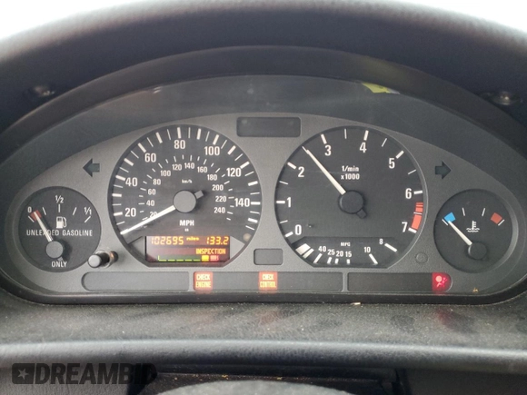 1996 BMW 3-Series 328IC with VIN WBABK8327TET92381, listed as a Copart auction lot 54410784 with 102,695 mi miles and Salvage Title. Bid and sale history available at carsss.com. Image 9.