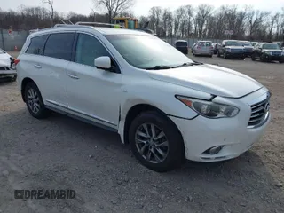 2015 Infiniti QX60 with VIN 5N1AL0MM0FC505953, listed as a IAAI auction lot 41781748 with 109,643 mi miles. Bid and sale history available at carsss.com. Image 1.