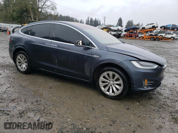 2016 Tesla Model X 70D with VIN 5YJXCBE23GF007323, listed as a Copart auction lot 47666335 with 83,830 mi miles and Clean Title. Bid and sale history available at carsss.com. Image 4.