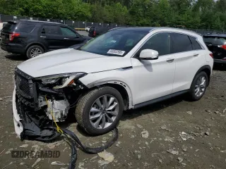 2021 Infiniti QX50 Luxe z VIN 3PCAJ5BB9MF120951, wystawiony jako Copart lot #55303395 z przebiegiem 28 437 mil mil oraz Szkoda całkowita • Salvage title. Historia ofert i sprzedaży dostępna na DreamBid. Obrazek 1.