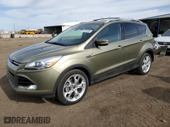 2013 Ford Escape Titanium with VIN 1FMCU9J96DUB55231, listed as a Copart auction lot 44818205 with 79,595 mi miles and Salvage title. Bid and sale history available at DreamBid. Image 1.