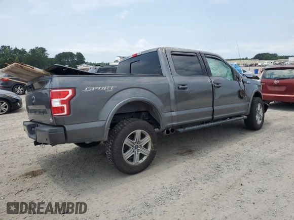2018 Ford F-150 XL with VIN 1FTEW1E54JFD50664, listed as a Copart auction lot 57517945 with 106,649 mi miles and Salvage title. Bid and sale history available at DreamBid. Image 3.