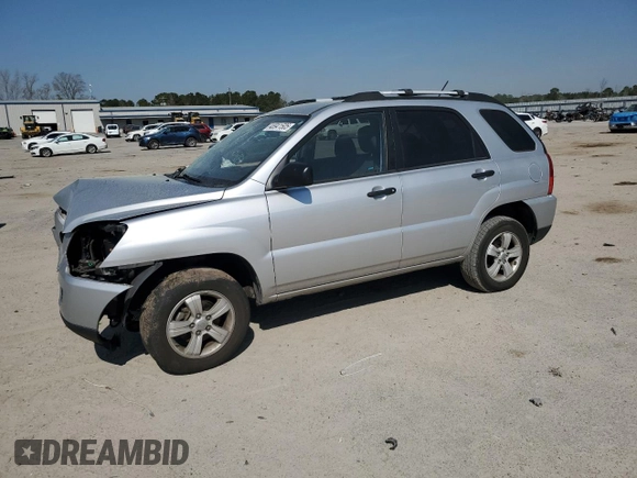 2010 Kia Sportage LX with VIN KNDKG3A40A7700990, listed as a Copart auction lot 48941505 with 38,182 mi miles and Salvage Title. Bid and sale history available at carsss.com. Image 1.