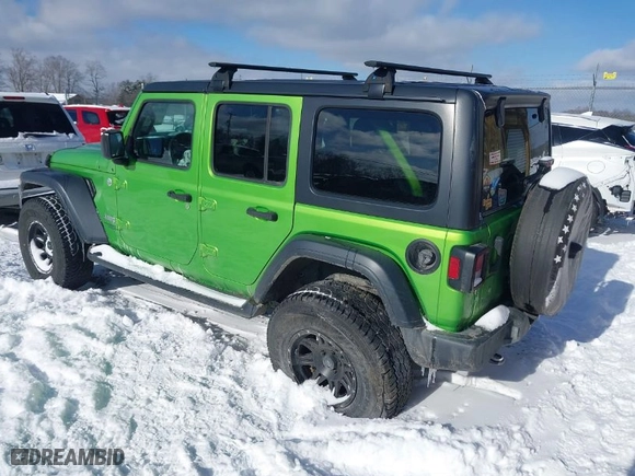 2019 Jeep Wrangler Unlimited Sport with VIN 1C4HJXDG6KW578717, listed as a IAAI auction lot 41309268 with 56,653 mi miles. Bid and sale history available at carsss.com. Image 3.