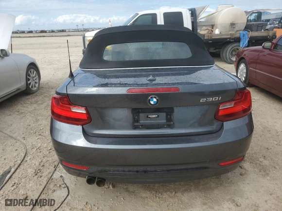 2017 BMW 2 Series 230i with VIN WBA2K9C34HV647350, listed as a Copart auction lot 74210834 with 24,412 mi miles and Non Repairable. Bid and sale history available at carsss.com. Image 6.
