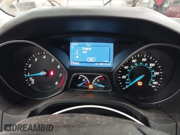 2014 Ford Focus SE with VIN 1FADP3F24EL310431, listed as a IAAI auction lot 41997295 with 108,718 mi miles. Bid and sale history available at carsss.com. Image 7.