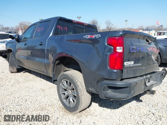 2021 Chevrolet Silverado 1500 RST with VIN 1GCUYEED3MZ206482, listed as a IAAI auction lot 41779419 with 74,171 mi miles and . Bid and sale history available at DreamBid. Image 3.