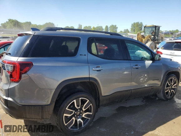 2021 GMC Acadia SLE with VIN 1GKKNRL44MZ139888, listed as a Copart auction lot 57561654 with 63,144 mi miles and Salvage Title. Bid and sale history available at carsss.com. Image 3.