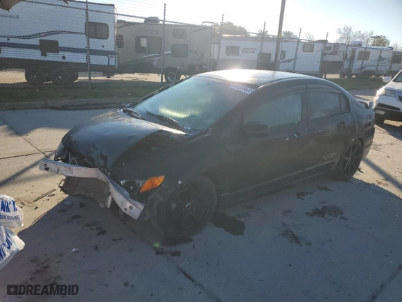 2008 Honda Civic Sdn Si with VIN 2HGFA55578H712748, listed as a Copart auction lot 41538635 with 0 mi miles and Salvage Title. Bid and sale history available at carsss.com. Image 1.