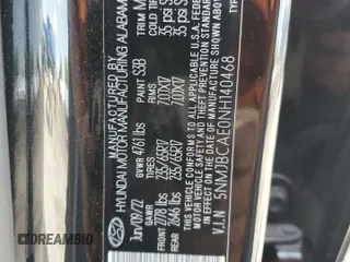2022 Hyundai Tucson SEL with VIN 5NMJBCAE0NH140468, listed as a Copart auction lot 53829775 with 41,794 mi miles and Salvage Title. Bid and sale history available at DreamBid. Image 13.