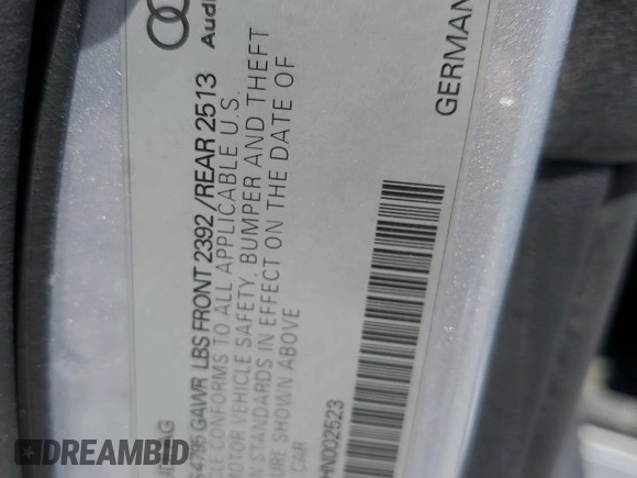 2017 Audi A4 Premium z VIN WAUANAF45HN002523, wystawiony jako Copart lot #52421625 z przebiegiem 83 970 mil mil oraz Szkoda całkowita • Salvage title. Historia ofert i sprzedaży dostępna na DreamBid. Obrazek 13.