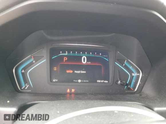 2020 Honda Odyssey EX-L with VIN 5FNRL6H76LB064052, listed as a Copart auction lot 53358455 with 58,167 mi miles and Salvage Title. Bid and sale history available at carsss.com. Image 9.