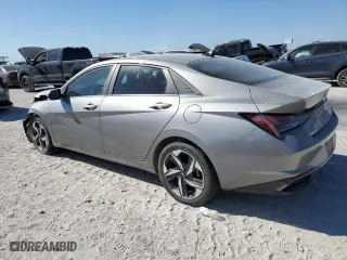 2021 Hyundai Elantra Hybrid Limited with VIN KMHLN4AJ5MU012068, listed as a Copart auction lot 77092104 with 0 mi miles and Salvage Title. Bid and sale history available at carsss.com. Image 2.